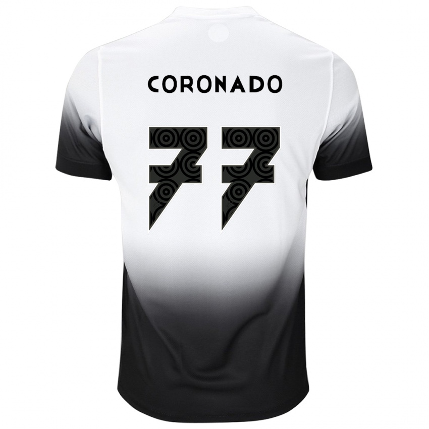 Bambino Maglia Igor Coronado #77 Bianco Nero Kit Gara Home 2024/25 Maglietta