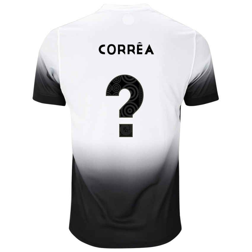 Bambino Maglia Matheus Corrêa #0 Bianco Nero Kit Gara Home 2024/25 Maglietta