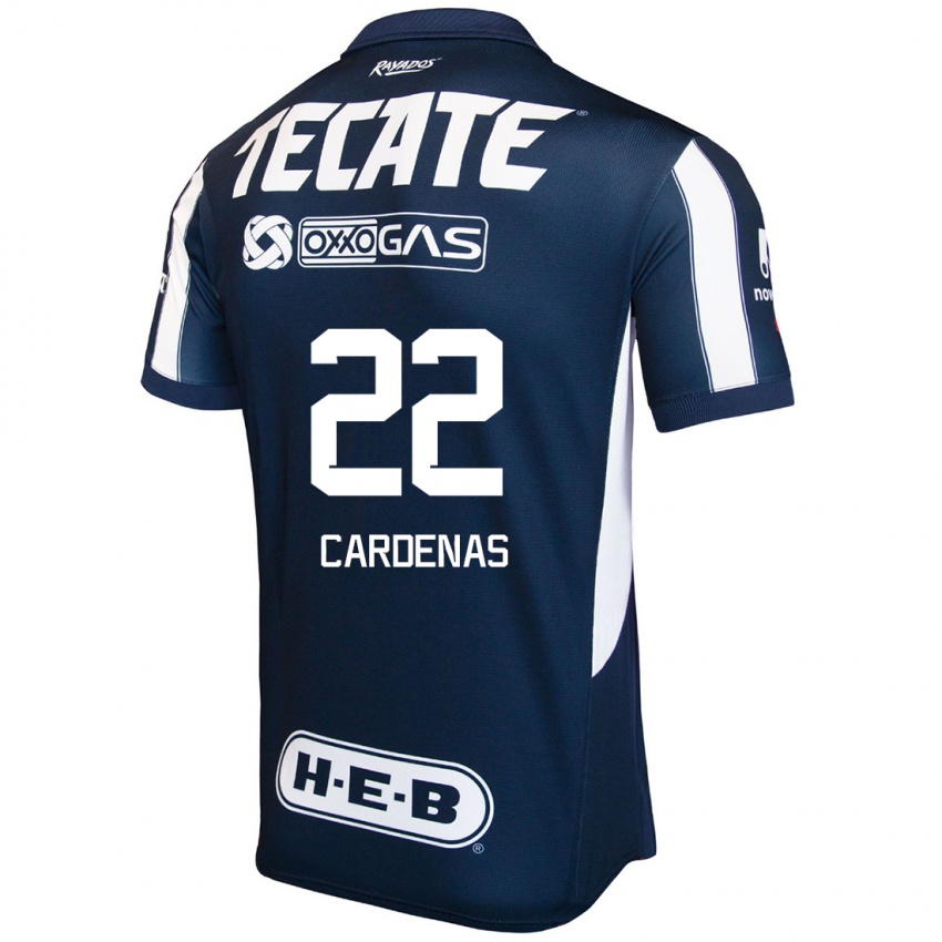 Bambino Maglia Luis Cárdenas #22 Blu Rosso Bianco Kit Gara Home 2024/25 Maglietta