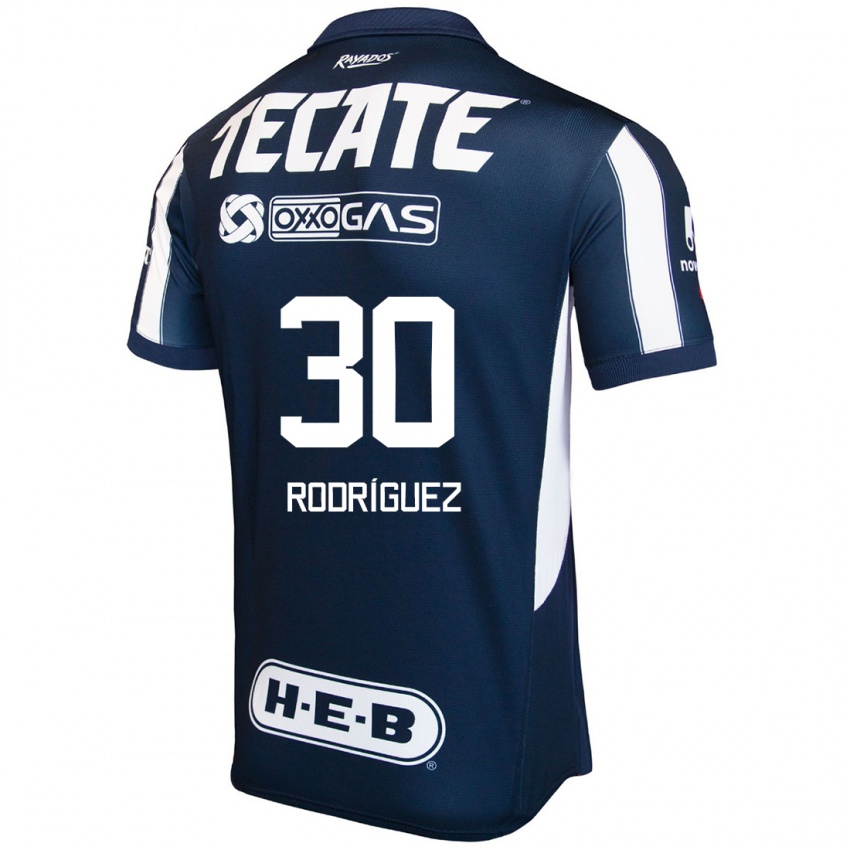 Bambino Maglia Jorge Rodríguez #30 Blu Rosso Bianco Kit Gara Home 2024/25 Maglietta