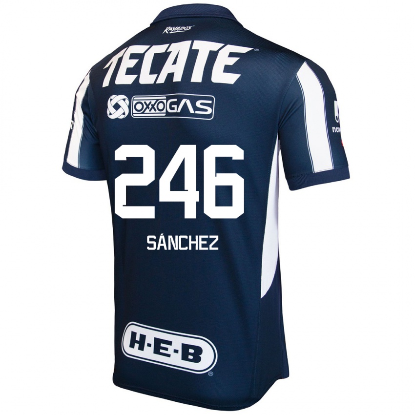 Bambino Maglia Diego Sánchez #246 Blu Rosso Bianco Kit Gara Home 2024/25 Maglietta