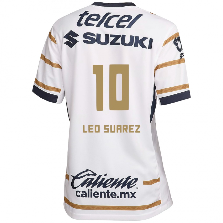 Bambino Maglia Leo Suarez #10 Ossidiana Bianca Kit Gara Home 2024/25 Maglietta