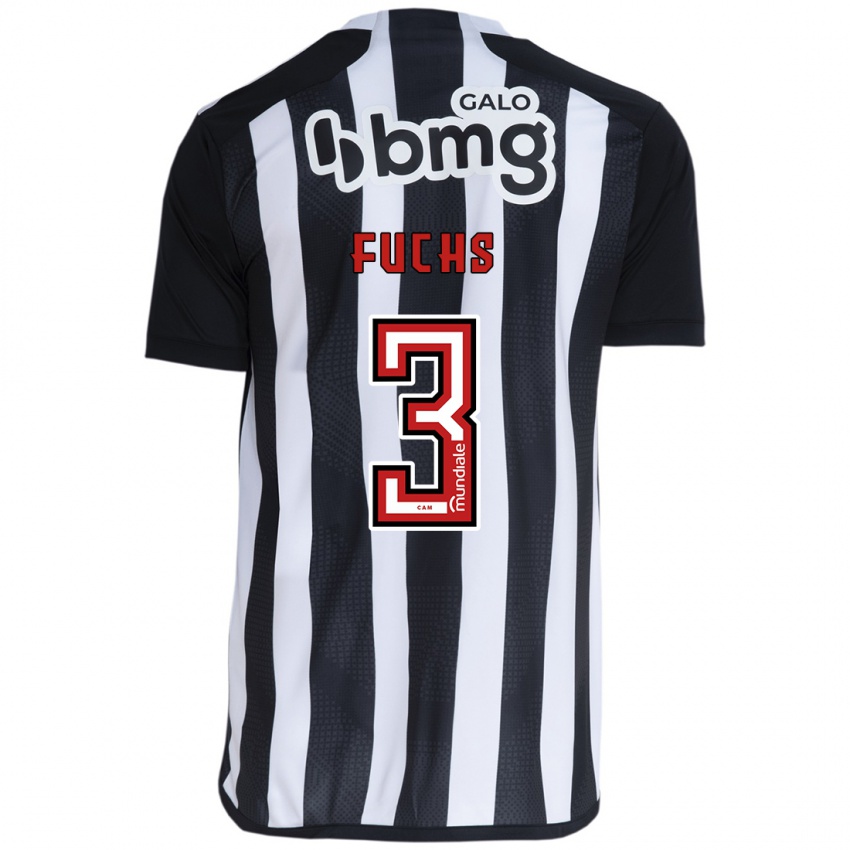 Bambino Maglia Bruno Fuchs #3 Bianco Nero Kit Gara Home 2024/25 Maglietta