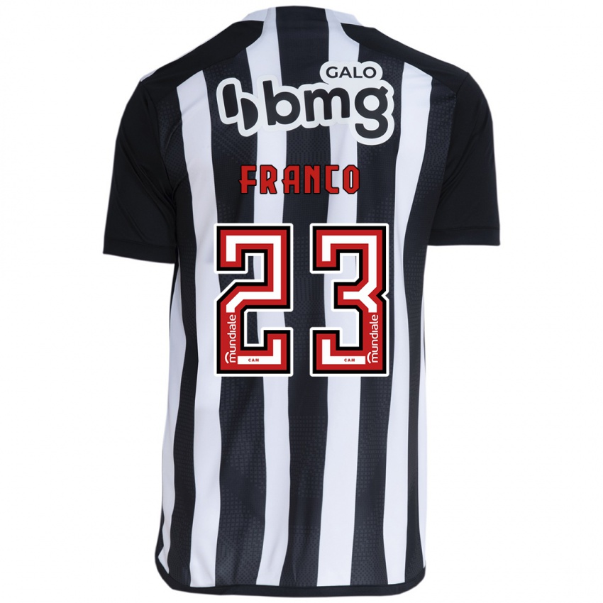 Bambino Maglia Alan Franco #23 Bianco Nero Kit Gara Home 2024/25 Maglietta