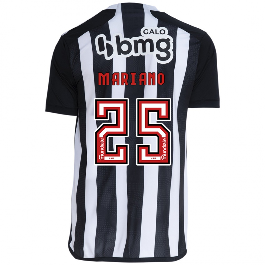 Bambino Maglia Mariano #25 Bianco Nero Kit Gara Home 2024/25 Maglietta