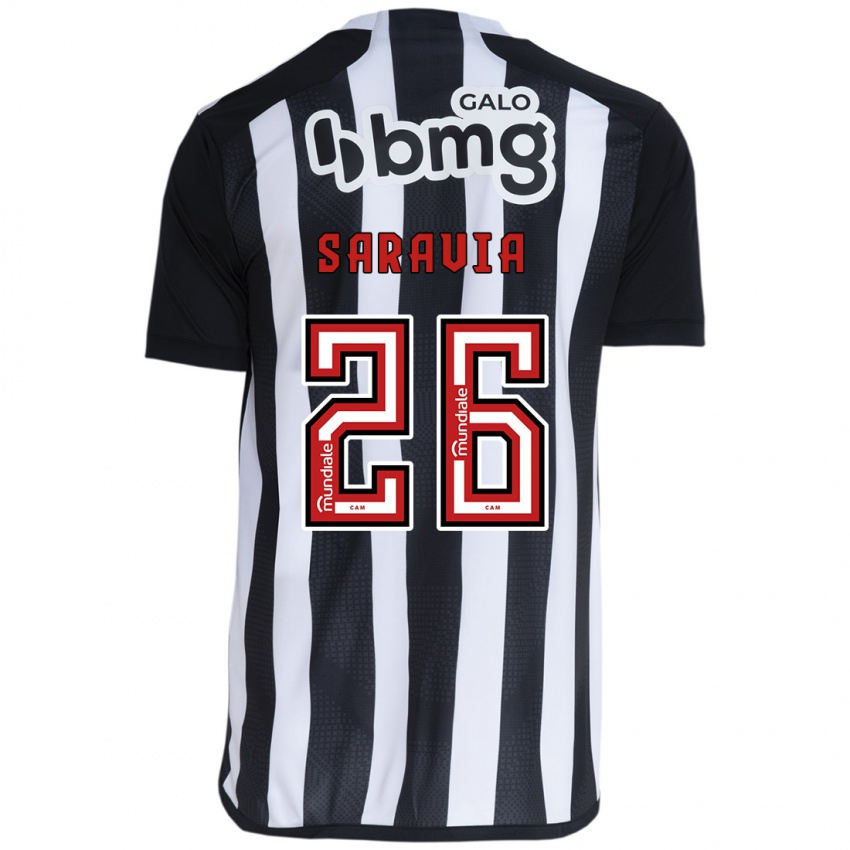 Bambino Maglia Renzo Saravia #26 Bianco Nero Kit Gara Home 2024/25 Maglietta