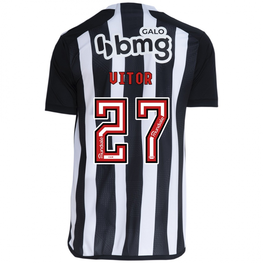 Bambino Maglia Paulo Vitor #27 Bianco Nero Kit Gara Home 2024/25 Maglietta