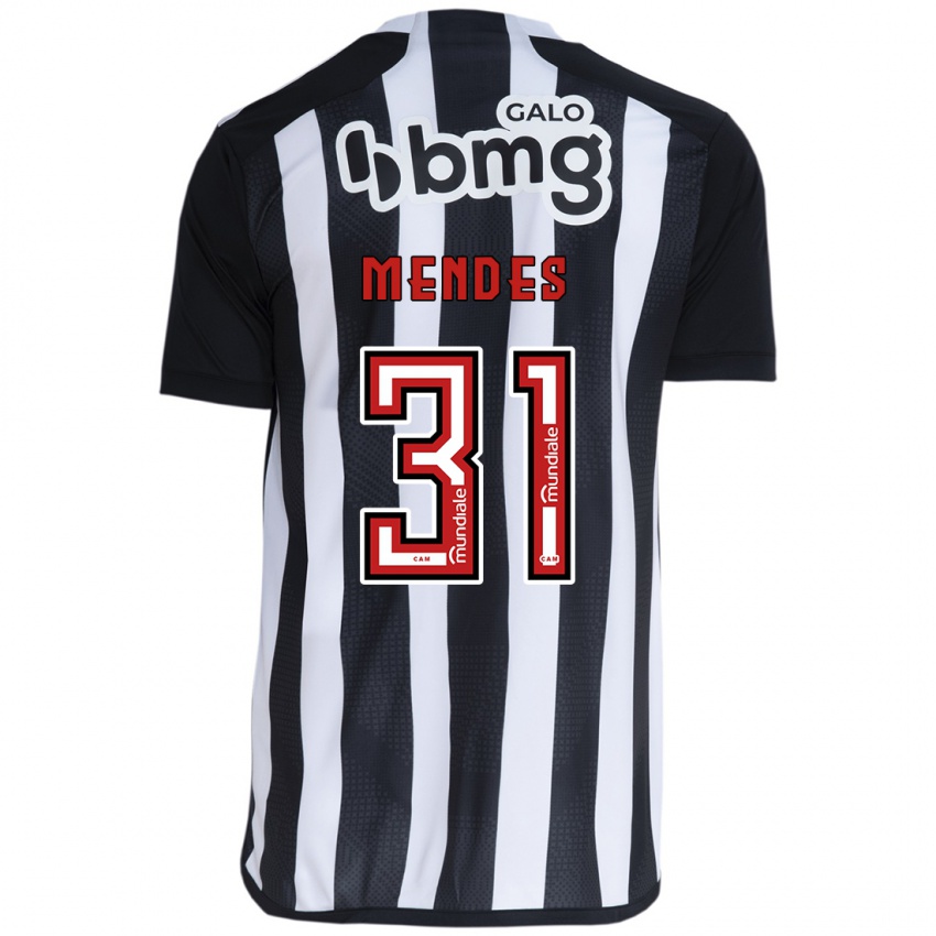 Bambino Maglia Matheus Mendes #31 Bianco Nero Kit Gara Home 2024/25 Maglietta