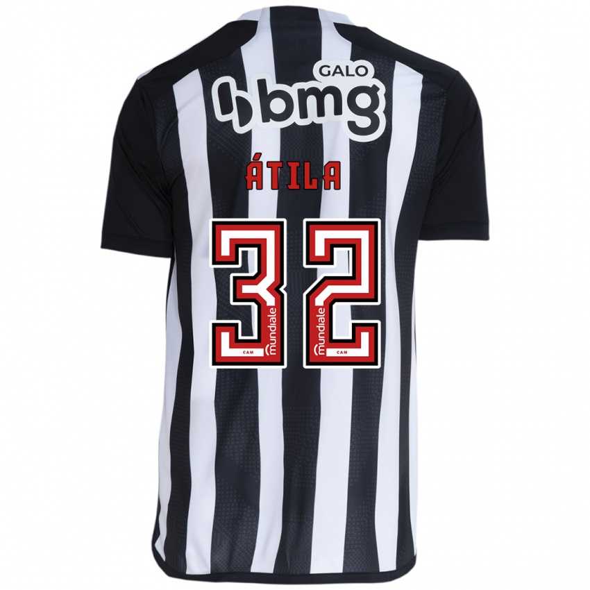 Bambino Maglia Gabriel Átila #32 Bianco Nero Kit Gara Home 2024/25 Maglietta