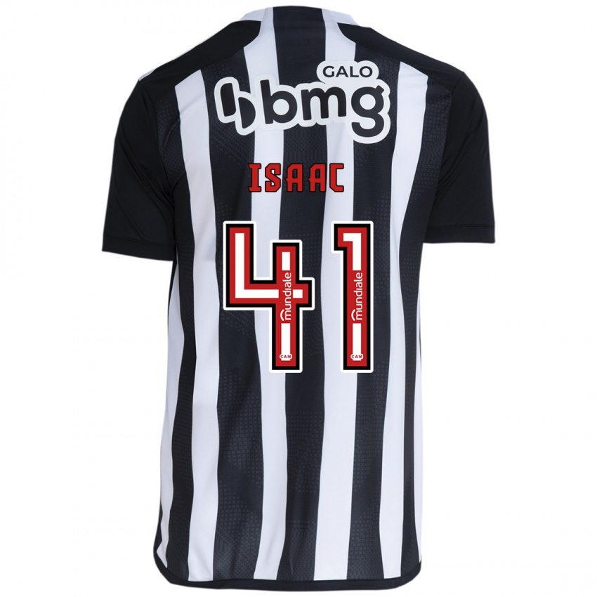 Bambino Maglia Isaac #41 Bianco Nero Kit Gara Home 2024/25 Maglietta