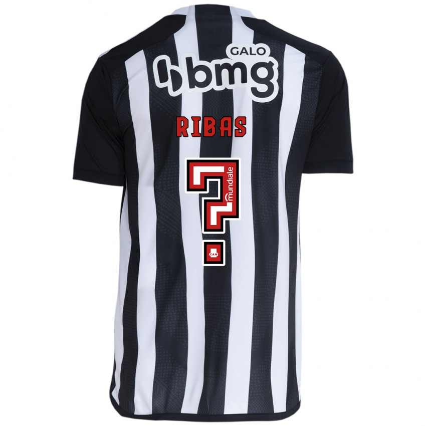 Bambino Maglia Caio Ribas #0 Bianco Nero Kit Gara Home 2024/25 Maglietta