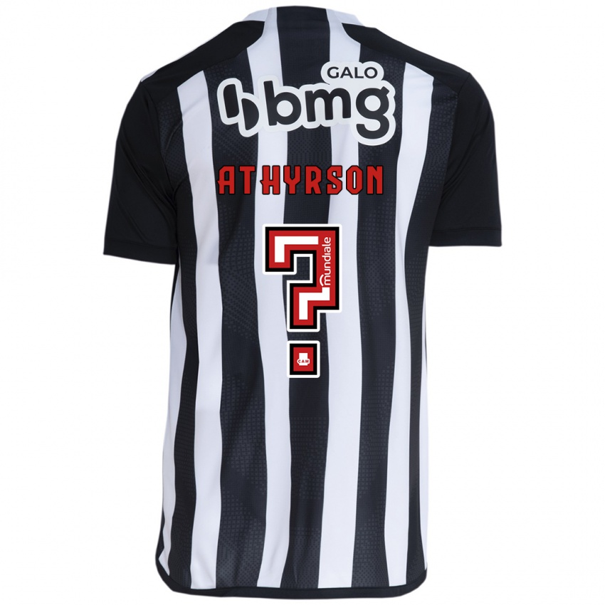 Bambino Maglia Athyrson #0 Bianco Nero Kit Gara Home 2024/25 Maglietta