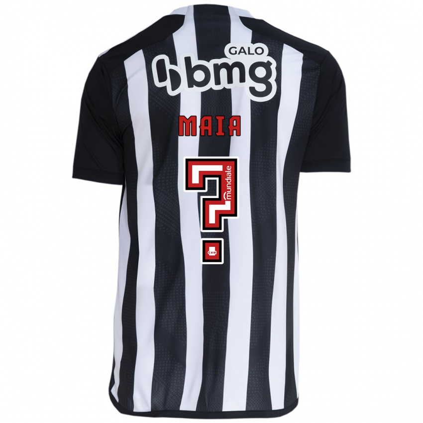 Bambino Maglia Caio Maia #0 Bianco Nero Kit Gara Home 2024/25 Maglietta