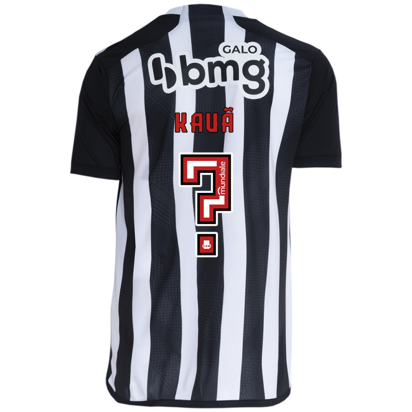 Bambino Maglia David Kauã #0 Bianco Nero Kit Gara Home 2024/25 Maglietta