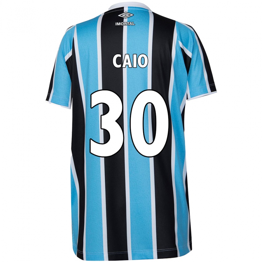 Bambino Maglia Rodrigo Caio #30 Blu Nero Bianco Kit Gara Home 2024/25 Maglietta