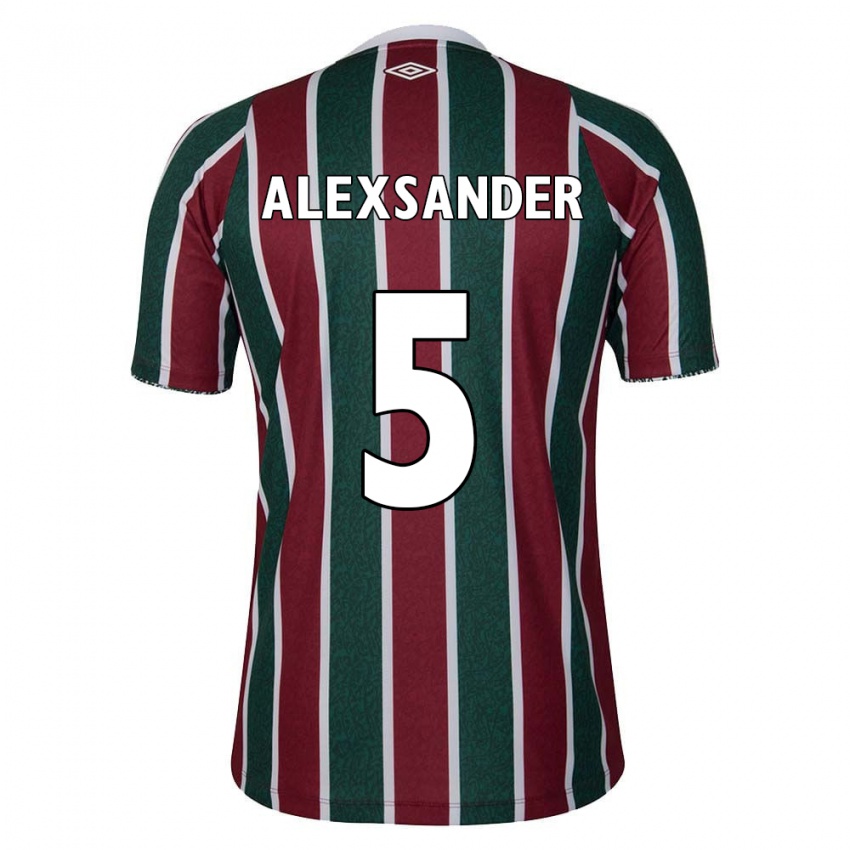 Bambino Maglia Alexsander #5 Verde Marrone Bianco Kit Gara Home 2024/25 Maglietta