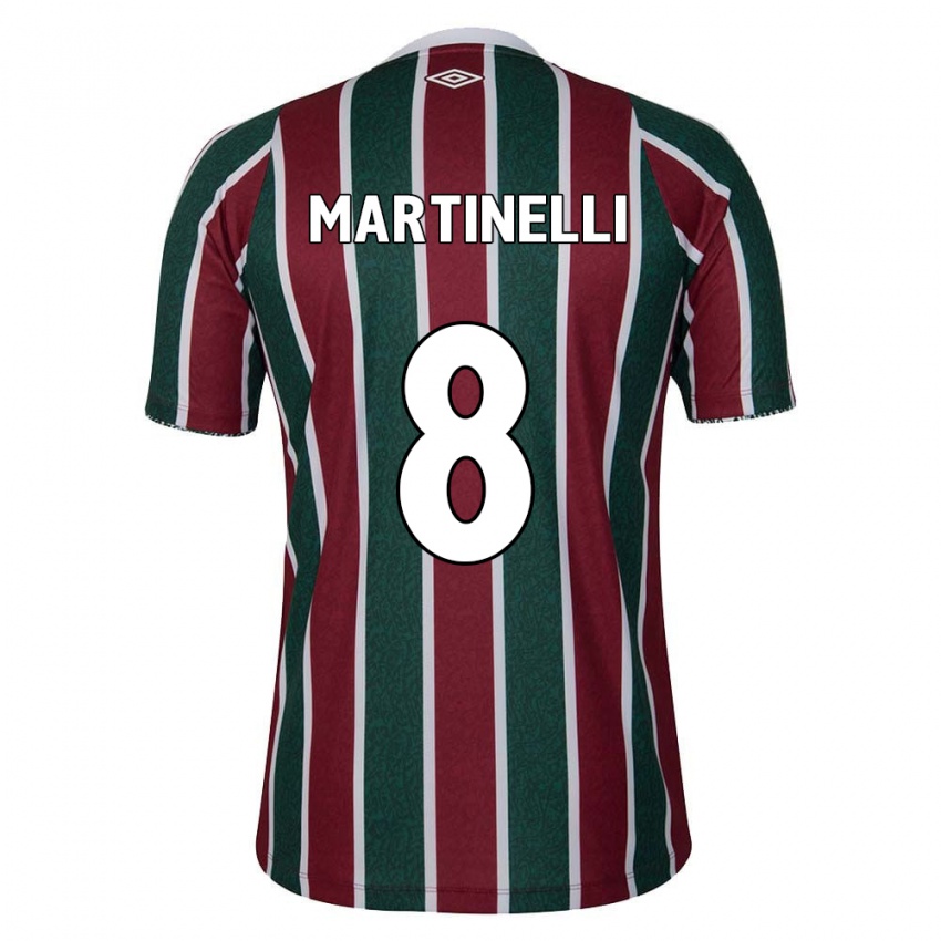 Bambino Maglia Martinelli #8 Verde Marrone Bianco Kit Gara Home 2024/25 Maglietta