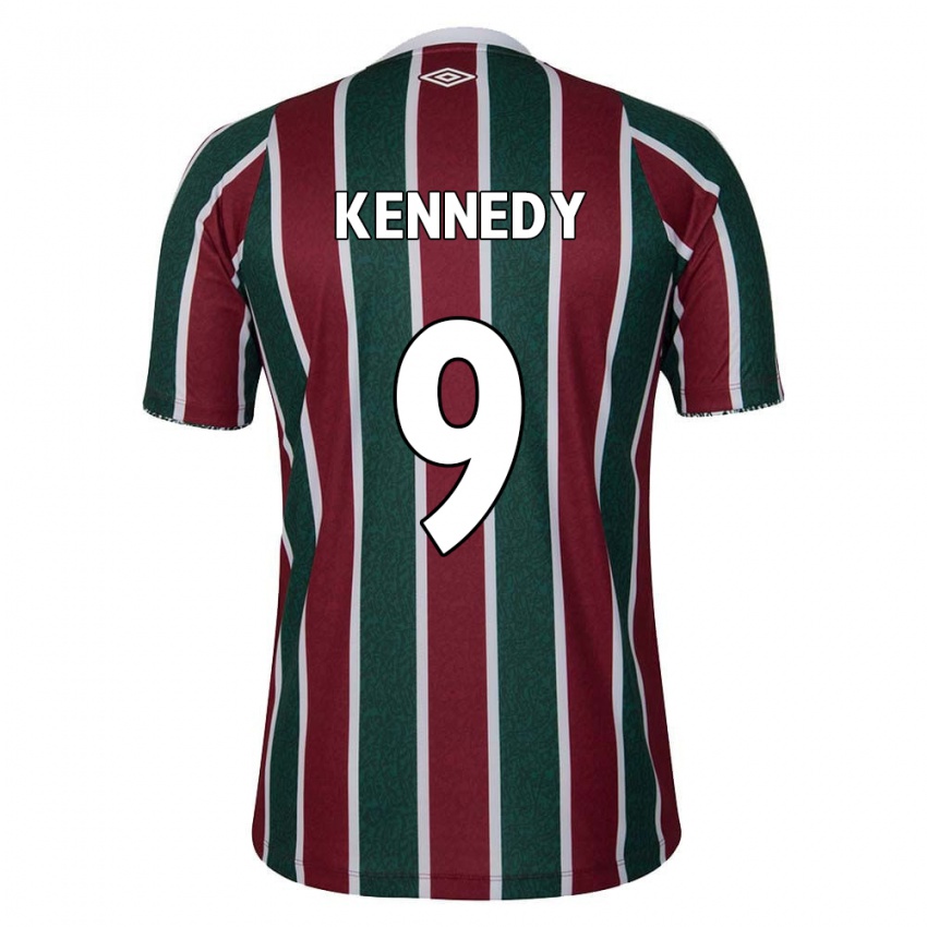 Bambino Maglia John Kennedy #9 Verde Marrone Bianco Kit Gara Home 2024/25 Maglietta