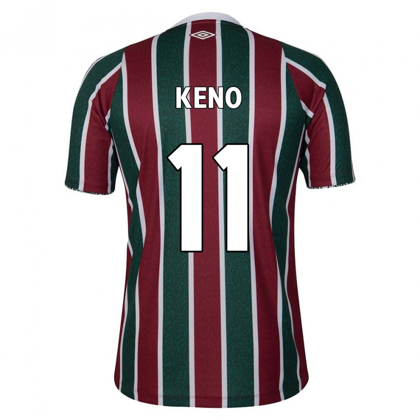 Bambino Maglia Keno #11 Verde Marrone Bianco Kit Gara Home 2024/25 Maglietta