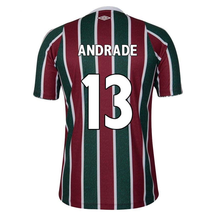 Bambino Maglia Felipe Andrade #13 Verde Marrone Bianco Kit Gara Home 2024/25 Maglietta