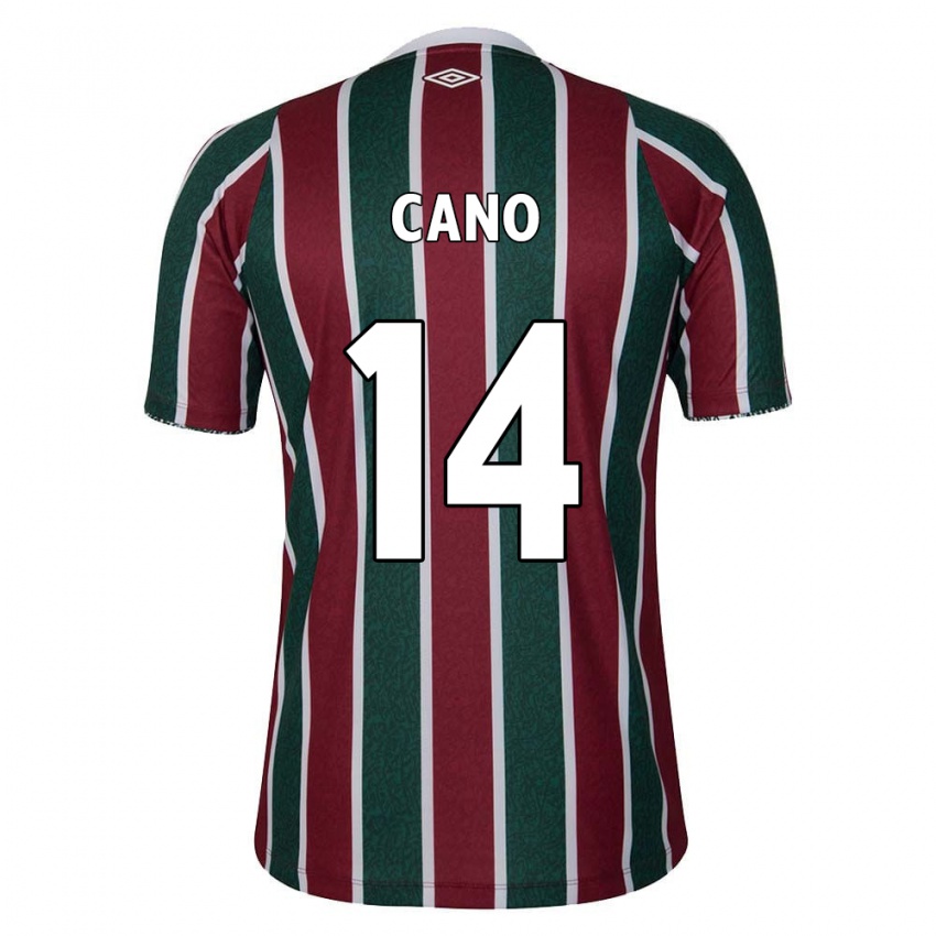 Bambino Maglia Germán Cano #14 Verde Marrone Bianco Kit Gara Home 2024/25 Maglietta