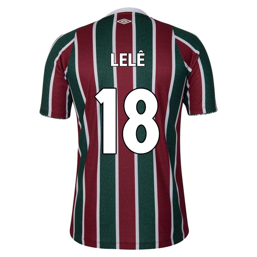 Bambino Maglia Lelê #18 Verde Marrone Bianco Kit Gara Home 2024/25 Maglietta