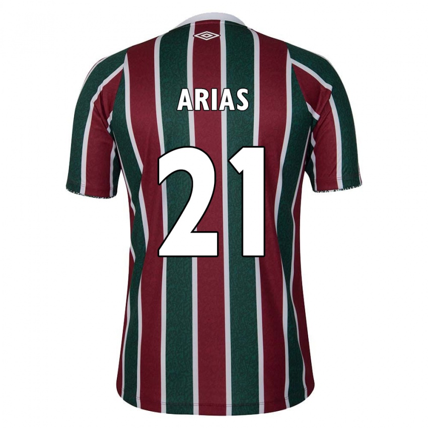 Bambino Maglia Jhon Arias #21 Verde Marrone Bianco Kit Gara Home 2024/25 Maglietta