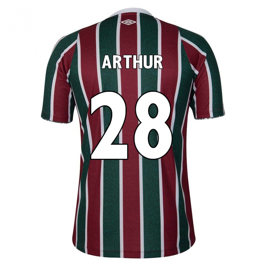 Bambino Maglia Arthur #28 Verde Marrone Bianco Kit Gara Home 2024/25 Maglietta