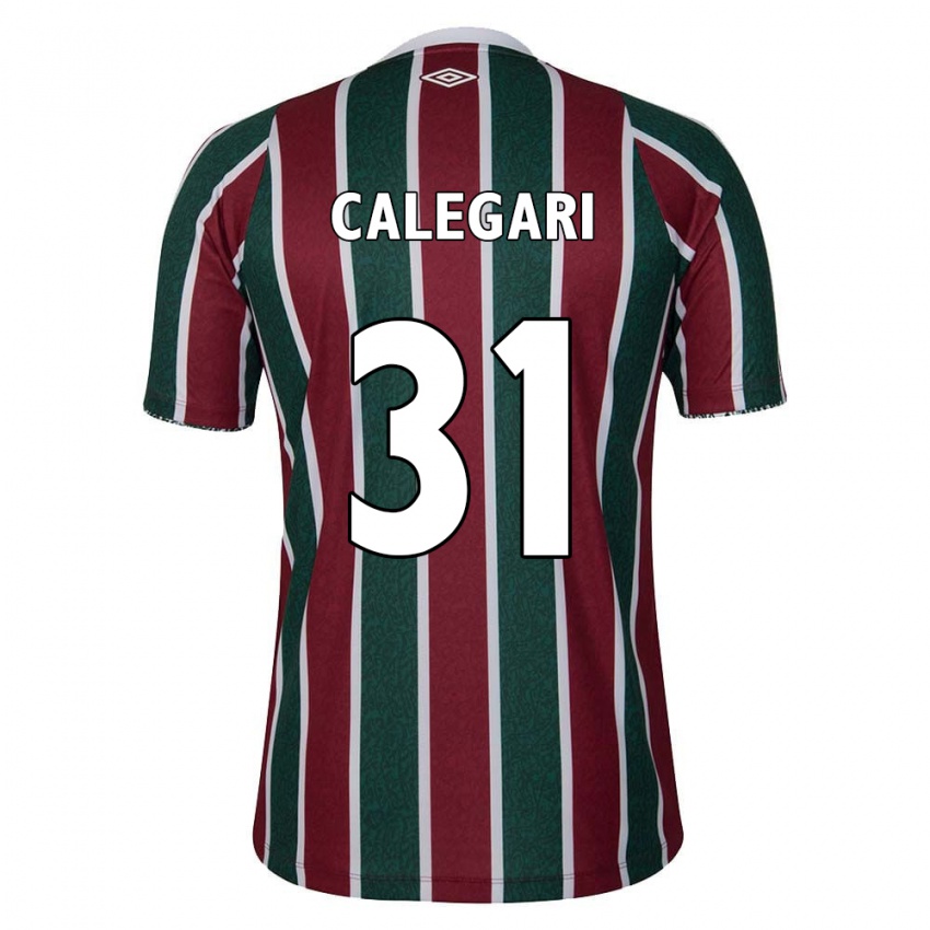 Bambino Maglia Calegari #31 Verde Marrone Bianco Kit Gara Home 2024/25 Maglietta