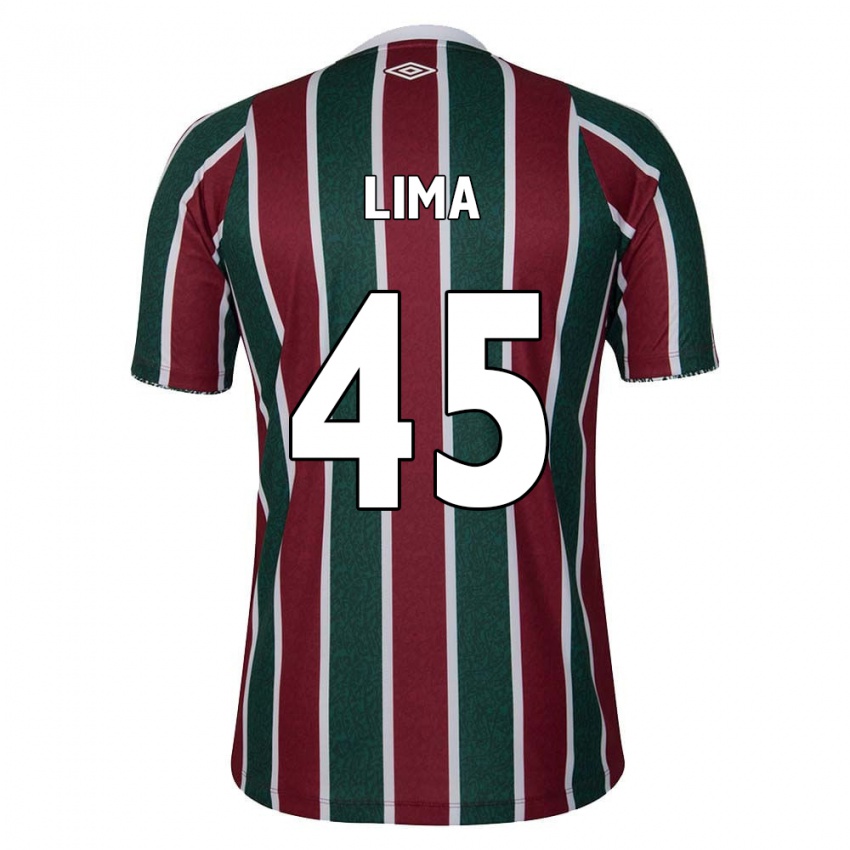 Bambino Maglia Lima #45 Verde Marrone Bianco Kit Gara Home 2024/25 Maglietta