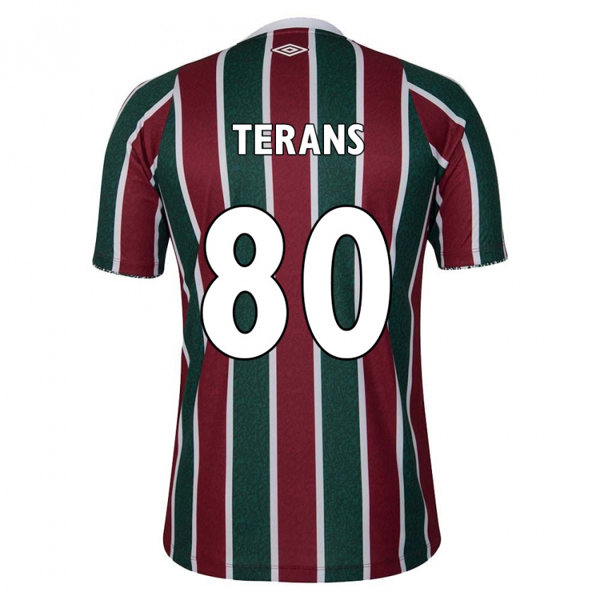 Bambino Maglia David Terans #80 Verde Marrone Bianco Kit Gara Home 2024/25 Maglietta