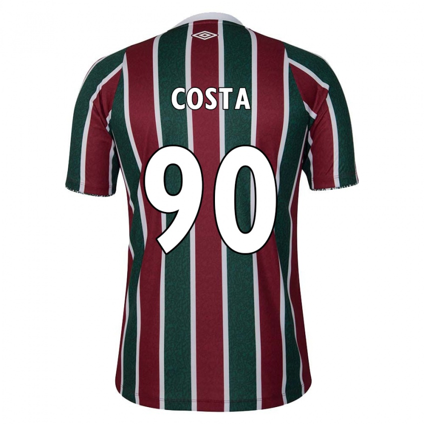 Bambino Maglia Douglas Costa #90 Verde Marrone Bianco Kit Gara Home 2024/25 Maglietta