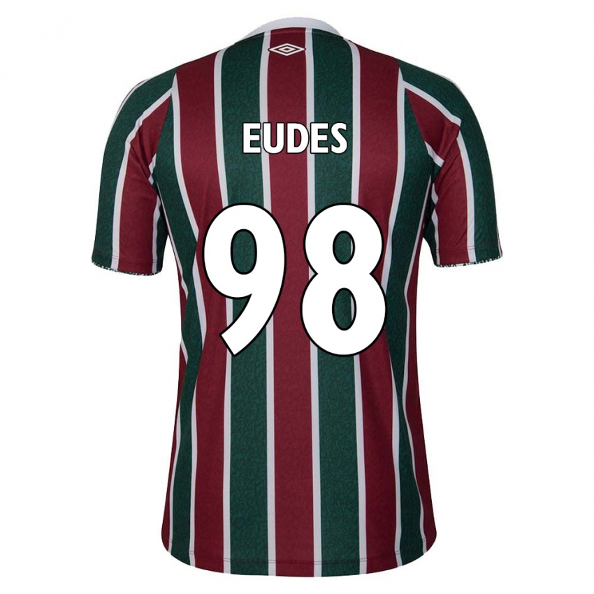 Bambino Maglia Vitor Eudes #98 Verde Marrone Bianco Kit Gara Home 2024/25 Maglietta