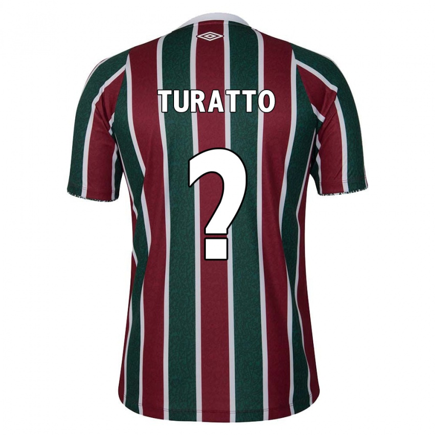 Bambino Maglia Luiz Turatto #0 Verde Marrone Bianco Kit Gara Home 2024/25 Maglietta