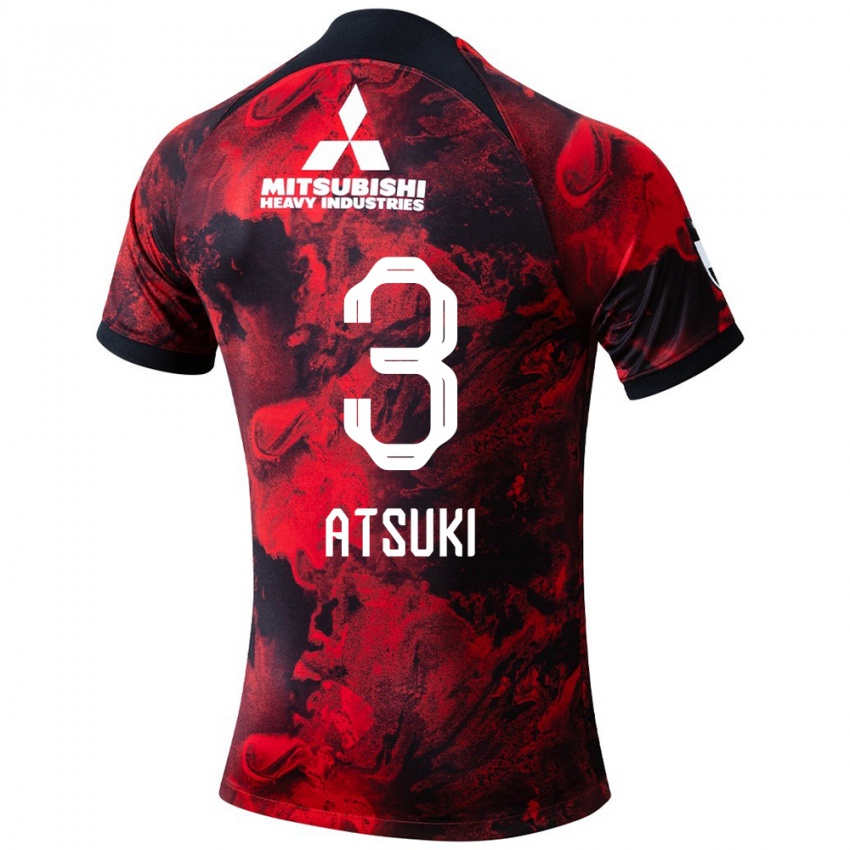 Bambino Maglia Atsuki Ito #3 Rosso Nero Kit Gara Home 2024/25 Maglietta