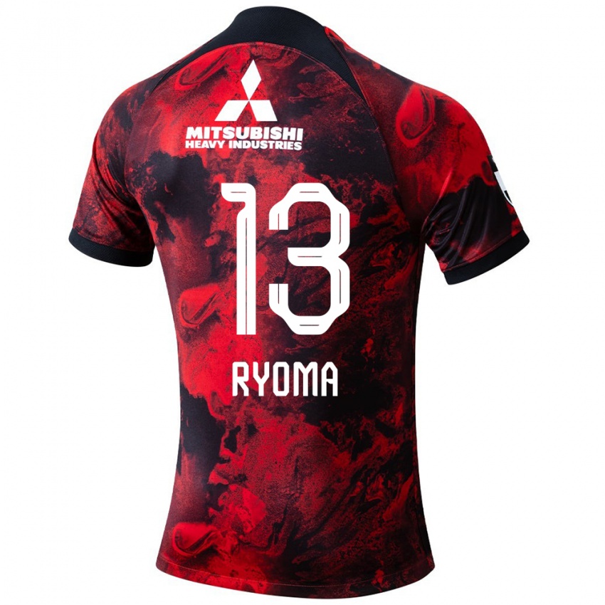 Bambino Maglia Ryoma Watanabe #13 Rosso Nero Kit Gara Home 2024/25 Maglietta