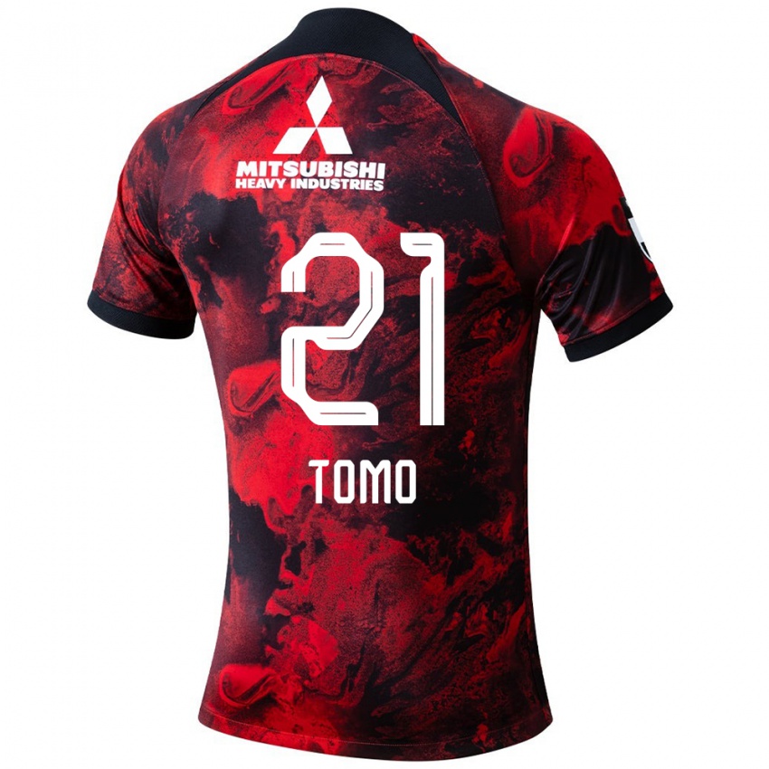 Bambino Maglia Tomoaki Okubo #21 Rosso Nero Kit Gara Home 2024/25 Maglietta