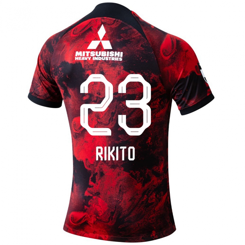 Bambino Maglia Rikito Inoue #23 Rosso Nero Kit Gara Home 2024/25 Maglietta