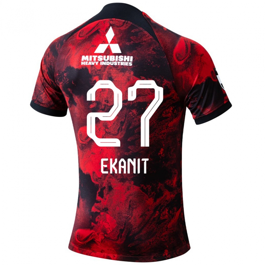 Bambino Maglia Ekanit Panya #27 Rosso Nero Kit Gara Home 2024/25 Maglietta