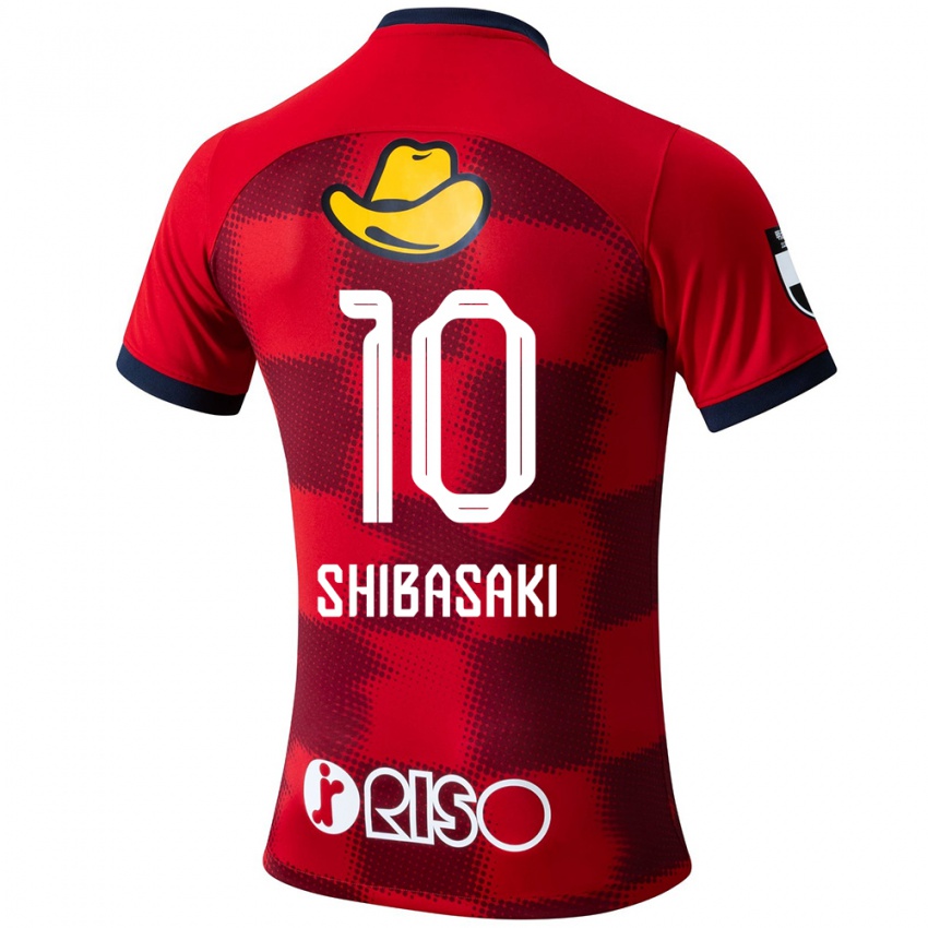 Bambino Maglia Gaku Shibasaki #10 Rosso Blu Bianco Kit Gara Home 2024/25 Maglietta