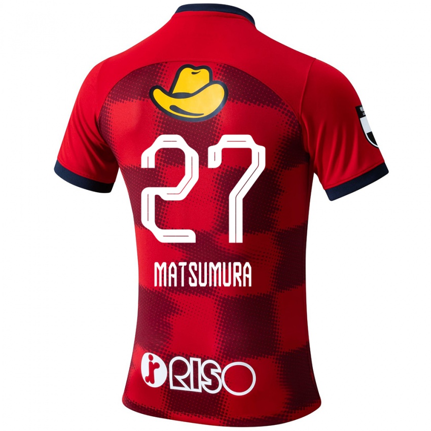 Bambino Maglia Yuta Matsumura #27 Rosso Blu Bianco Kit Gara Home 2024/25 Maglietta