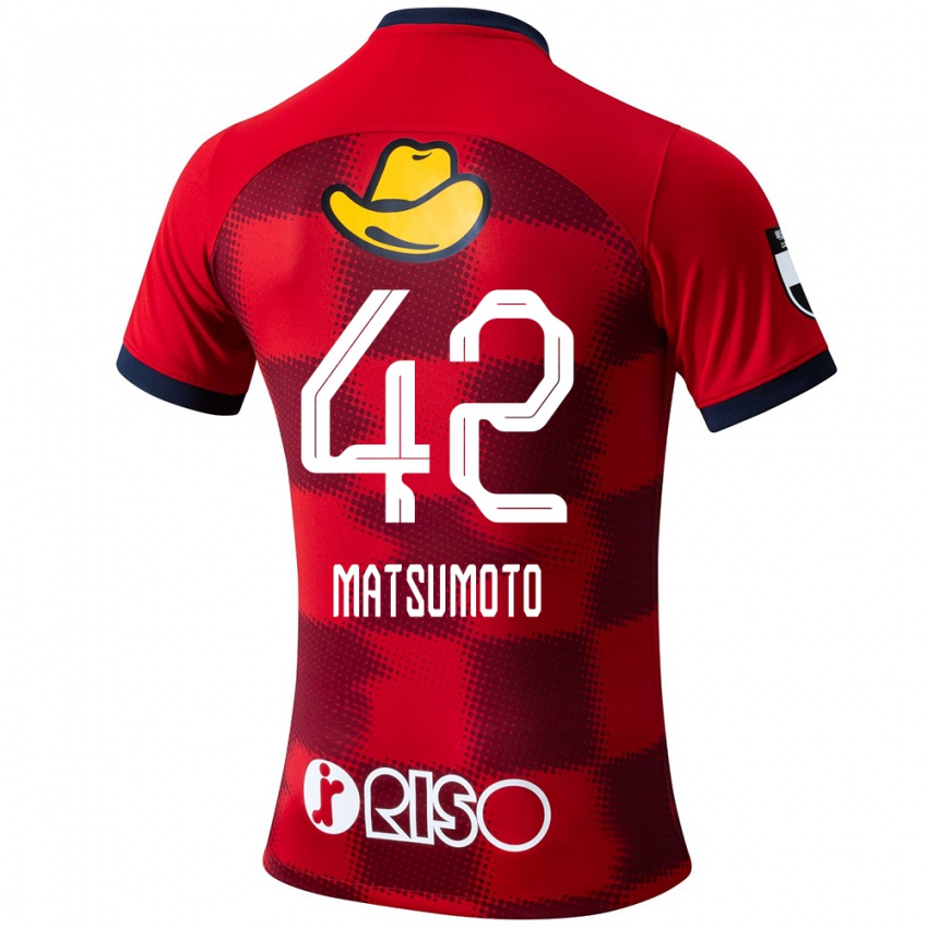 Bambino Maglia Haruto Matsumoto #42 Rosso Blu Bianco Kit Gara Home 2024/25 Maglietta