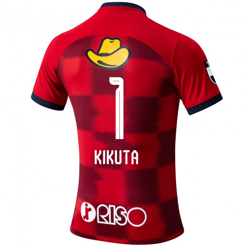 Bambino Maglia Shuto Kikuta #1 Rosso Blu Bianco Kit Gara Home 2024/25 Maglietta