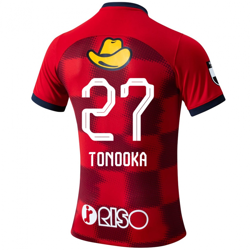 Bambino Maglia Ryota Tonooka #27 Rosso Blu Bianco Kit Gara Home 2024/25 Maglietta