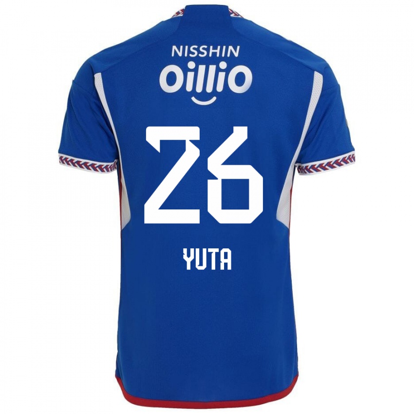 Bambino Maglia Yuta Koike #26 Blu Bianco Rosso Kit Gara Home 2024/25 Maglietta