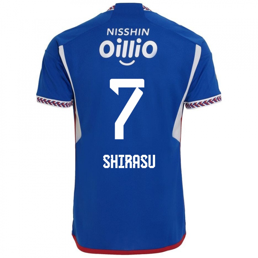 Bambino Maglia Kento Shirasu #7 Blu Bianco Rosso Kit Gara Home 2024/25 Maglietta