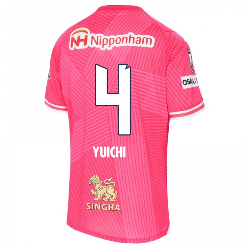 Bambino Maglia Yuichi Hirano #4 Rosa Bianco Kit Gara Home 2024/25 Maglietta