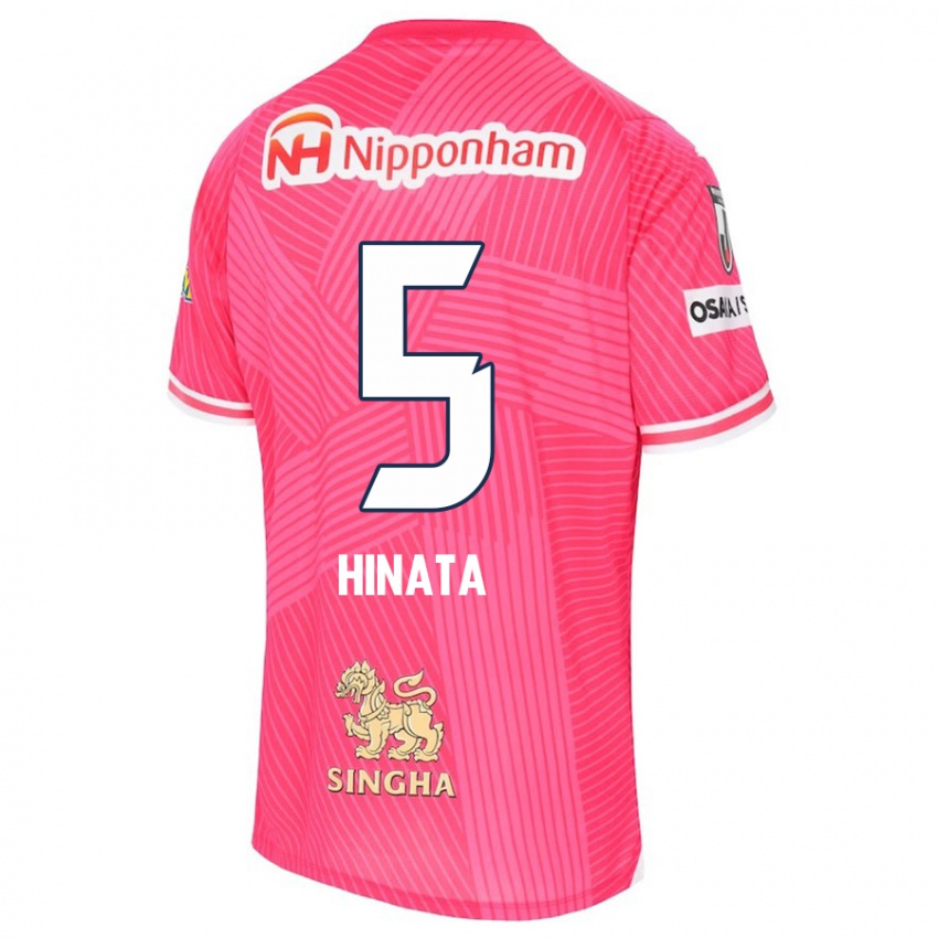 Bambino Maglia Hinata Kida #5 Rosa Bianco Kit Gara Home 2024/25 Maglietta