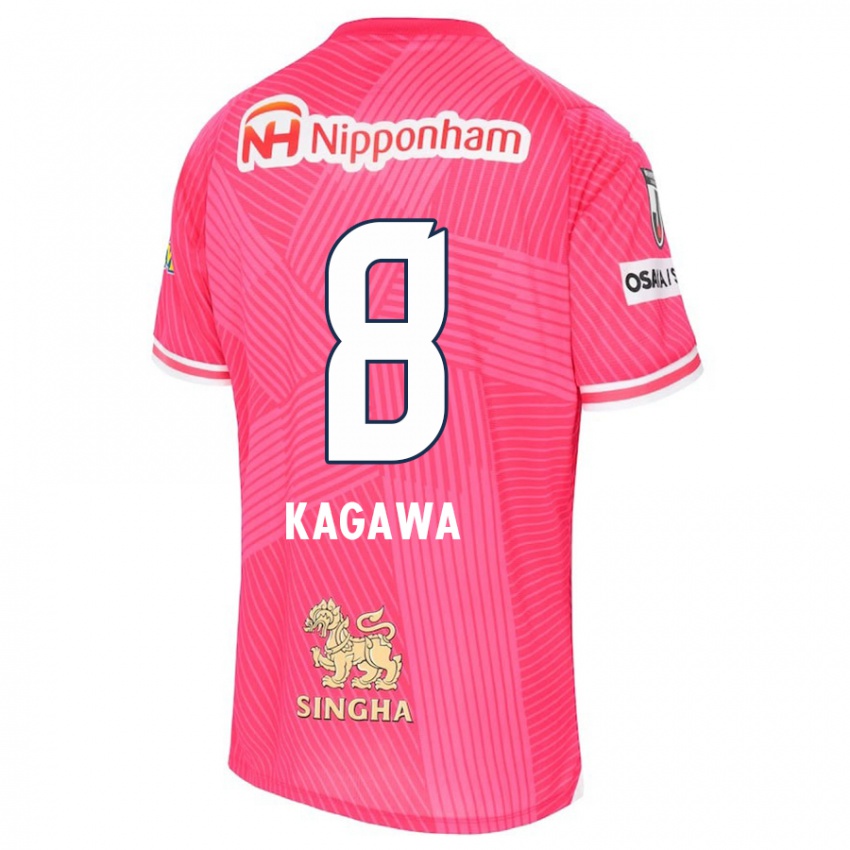 Bambino Maglia Shinji Kagawa #8 Rosa Bianco Kit Gara Home 2024/25 Maglietta