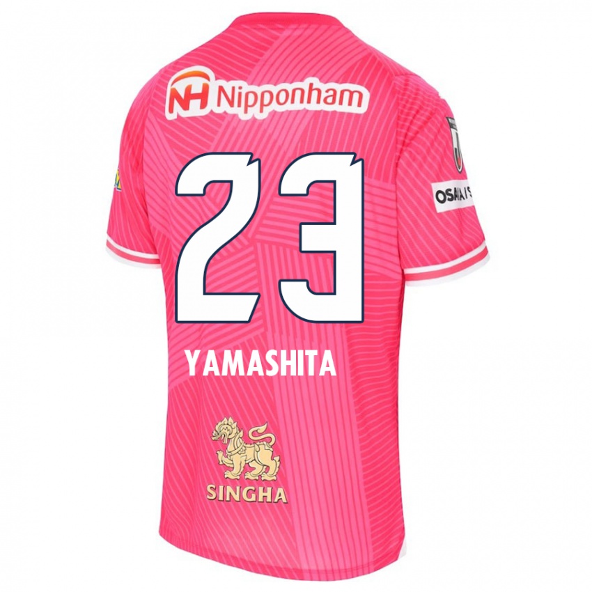 Bambino Maglia Tatsuya Yamashita #23 Rosa Bianco Kit Gara Home 2024/25 Maglietta